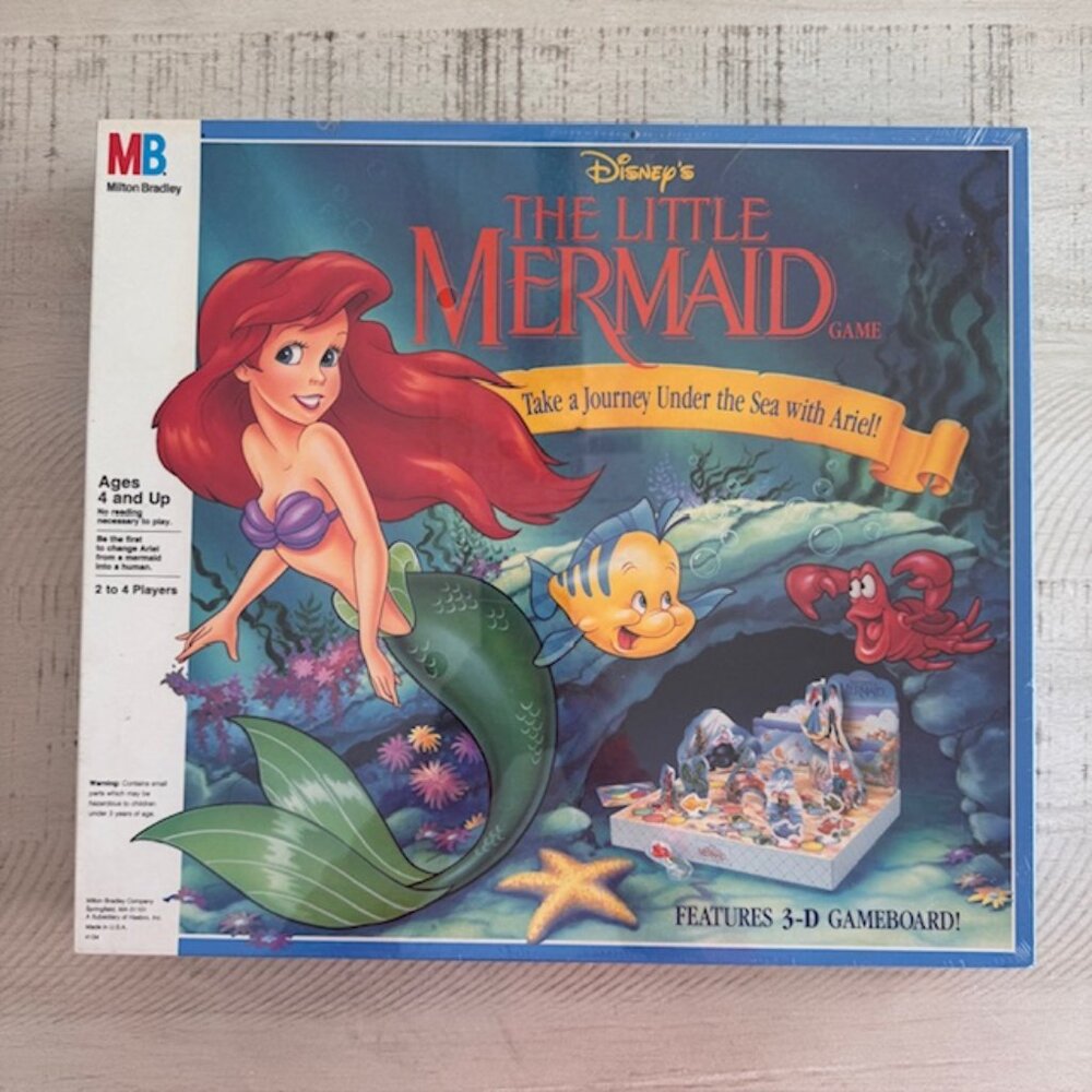 Disney’s The Little Mermaid Board Game (1991) • Milton Bradley • Factory Sealed
